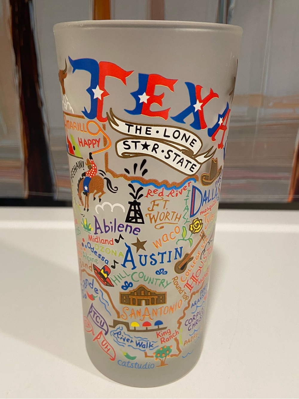Texas The Lone Star State Decorative Glass Tumbler - Multi